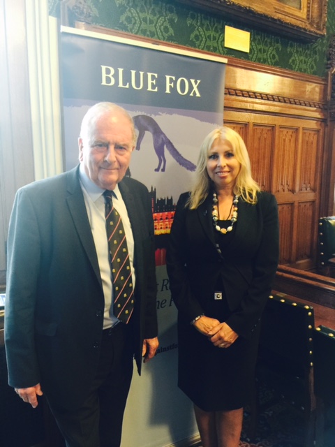 Blue Fox Patron with Co Founder Sir Roger Gale